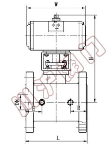 BQ641F氣動保溫球閥尺寸圖